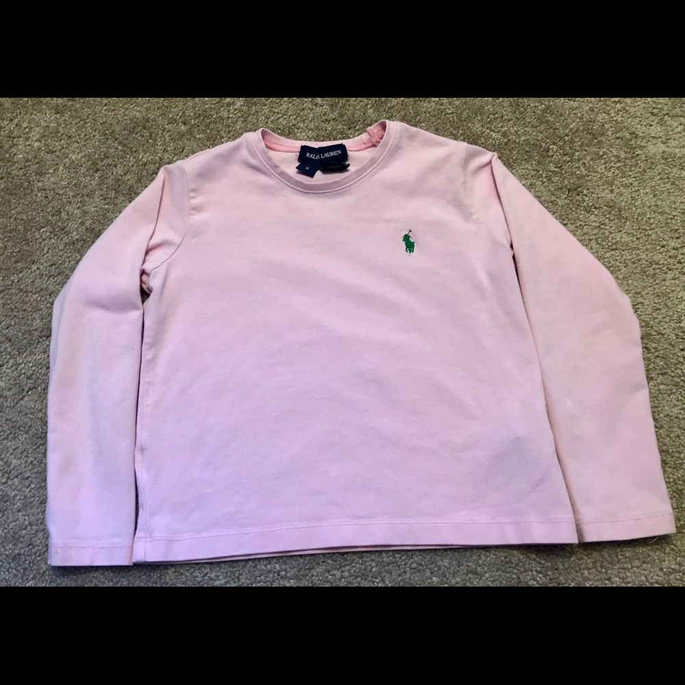 Ralph Lauren pink long sleeve shirt 3/4T